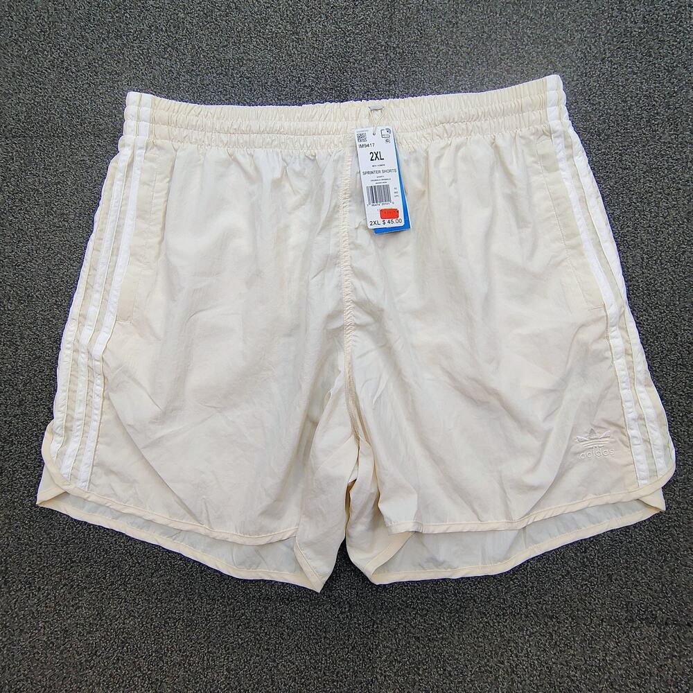New Adidas Originals Men's Size XXL Classic Sprinter Shorts wonder white